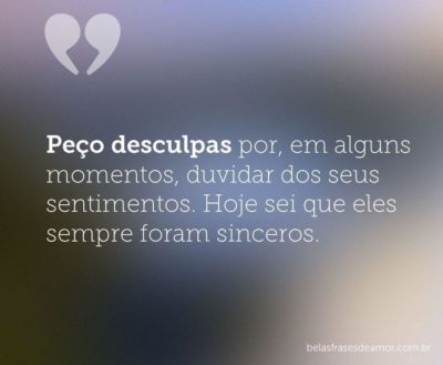 Frases de Desculpas Amor